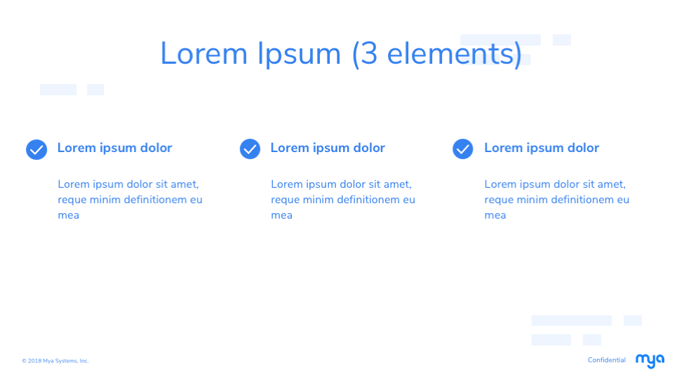 Slide template for 3 elements
