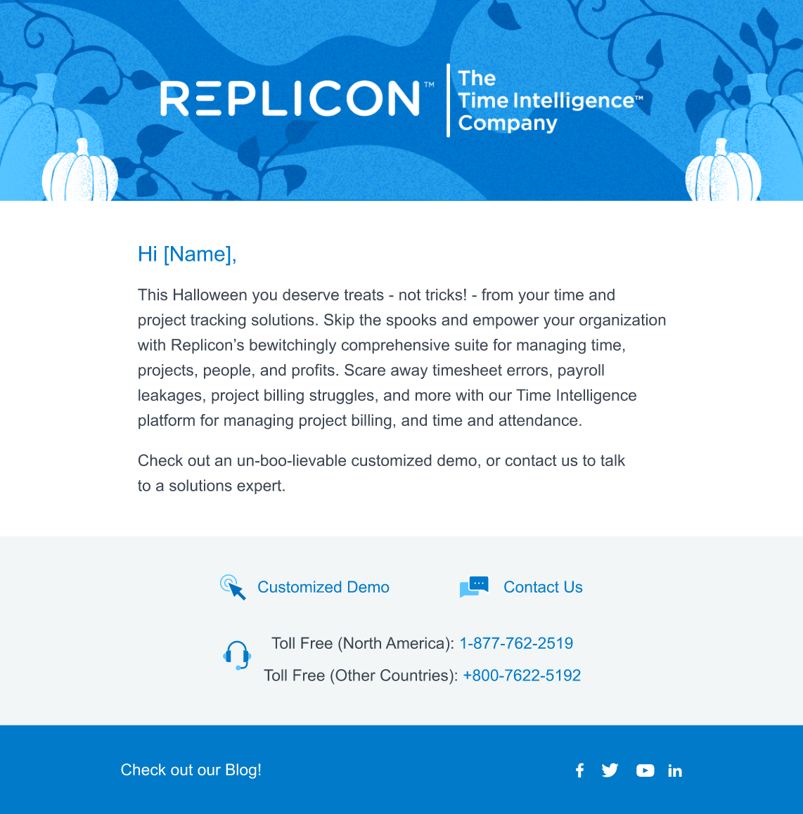 Fall-themed illustration and email template design for prospective customers