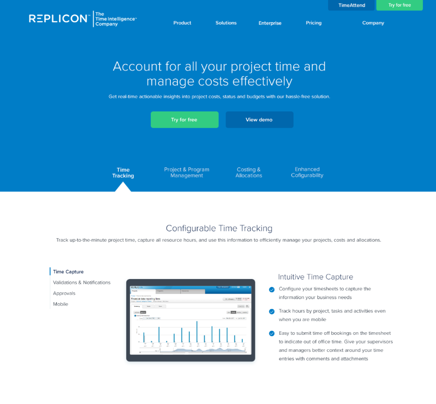 Early iteration of a product page header with product feature section